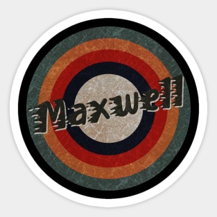 Retro Color Typography Faded Style Maxwell Sticker